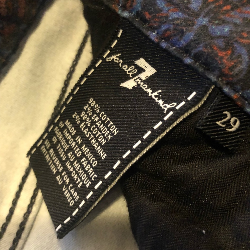 7 for all mankind paisley jeans - Picture 4 of 7